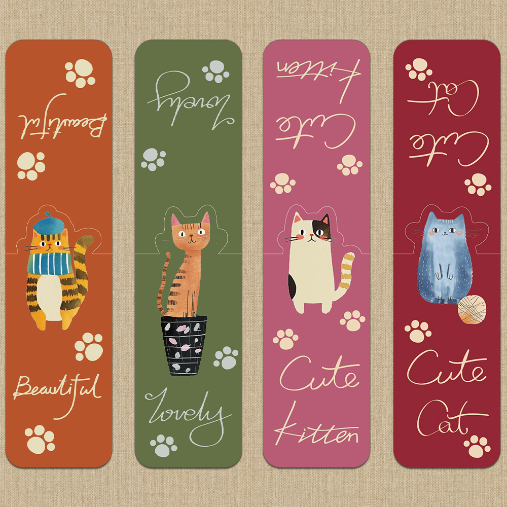 4PCS Creative Cartoon Cute Cat – Bookmark Magnetic Clip Bewertung und Preis