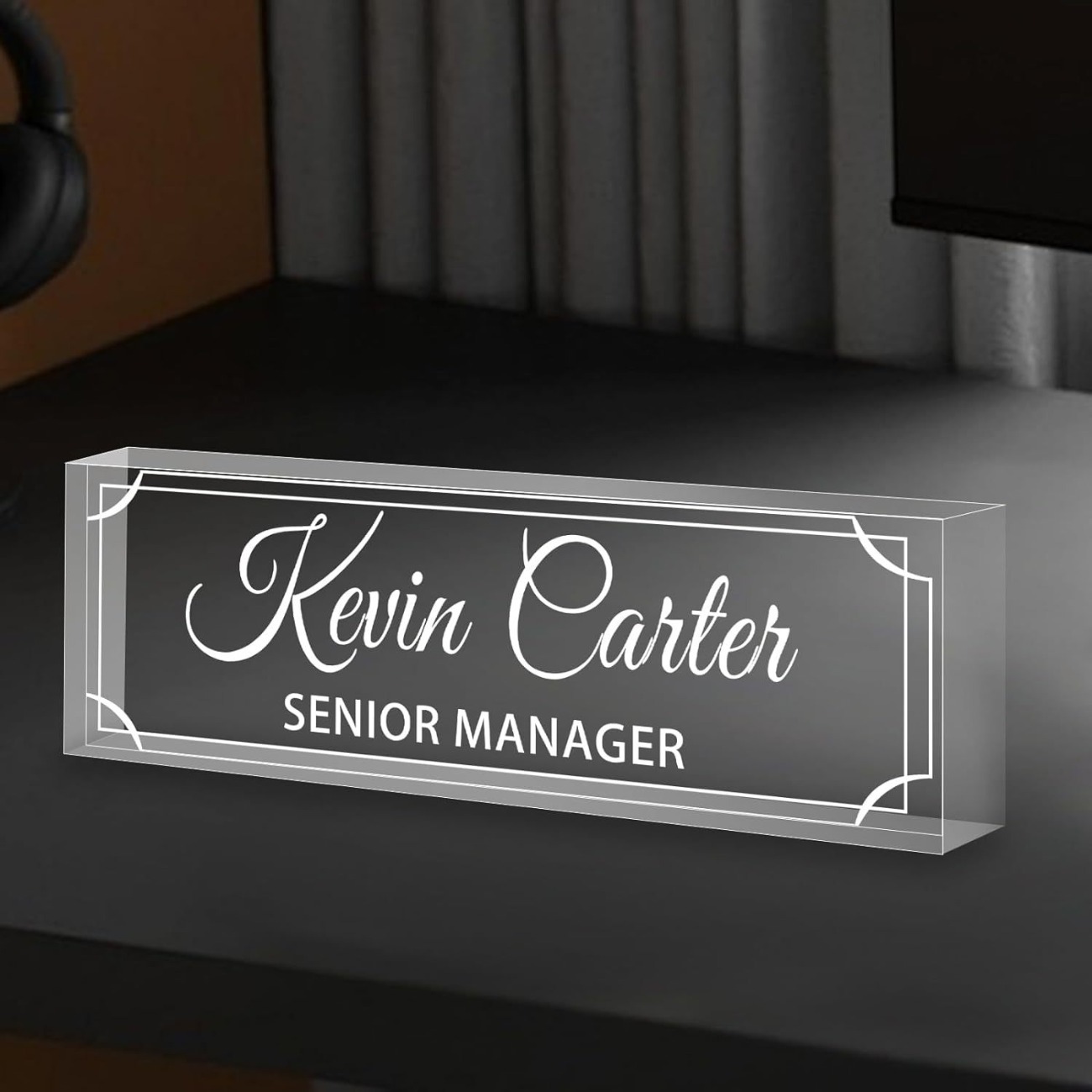 Personalized Acrylic Desk Name – Desk Name Plate Bewertung und Preis