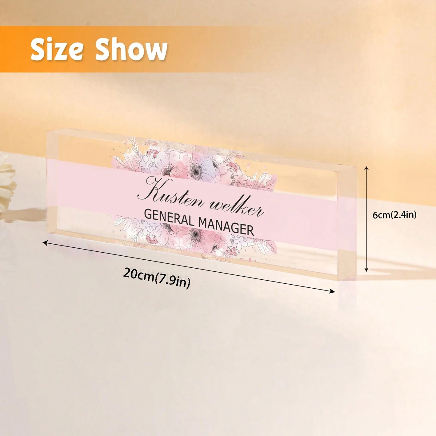 20*6CM Personalized Acrylic De – Desk Name Plate Bewertung und Preis