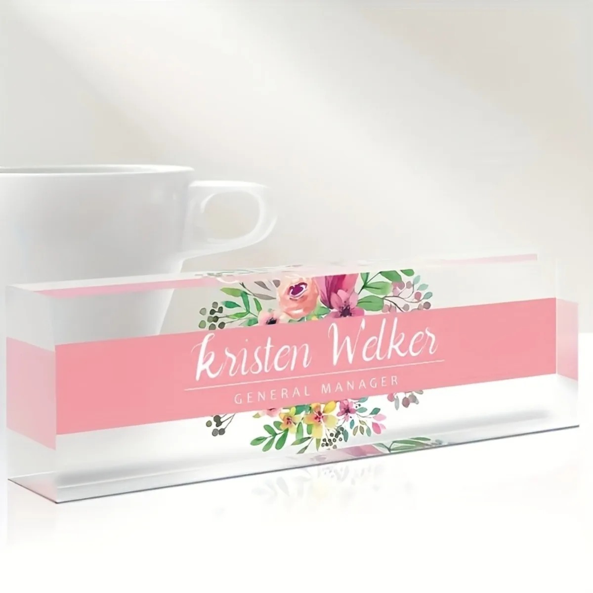 Purple Flower Custom Acrylic D – Desk Name Plate Bewertung und Preis