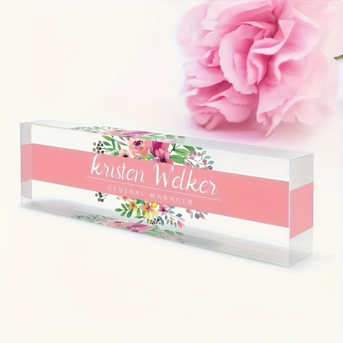 Purple Flower Custom Acrylic D – Desk Name Plate Bewertung und Preis