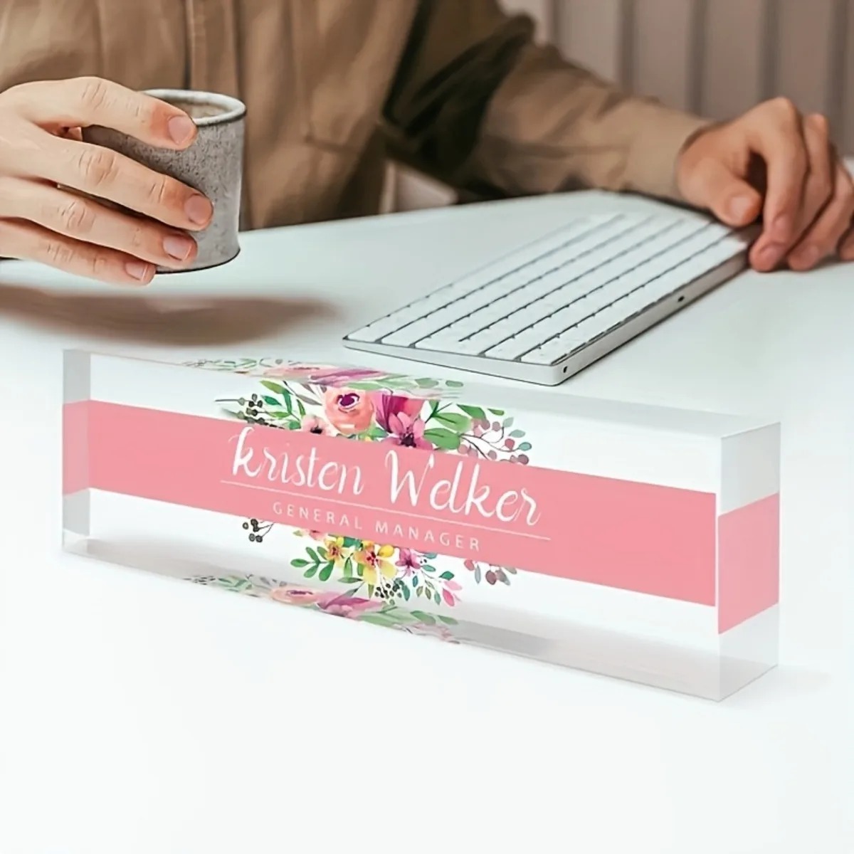 Purple Flower Custom Acrylic D – Desk Name Plate Bewertung und Preis