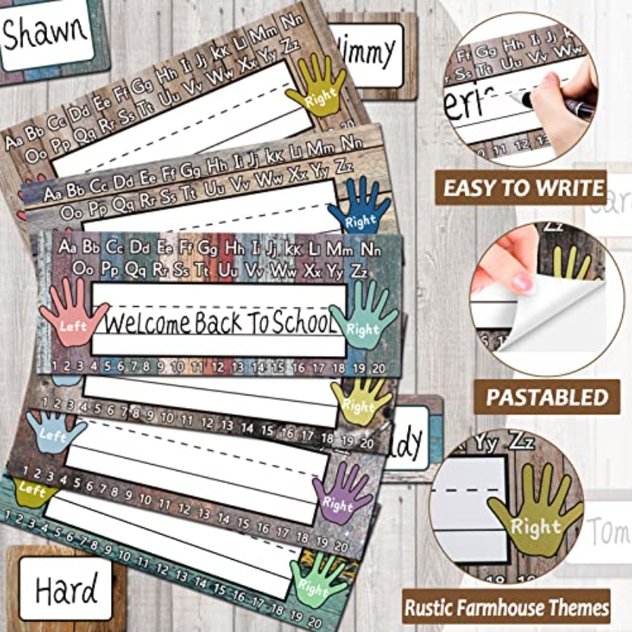 120pcs Farmhouse Flat Nameplat – Desk Name Plate Bewertung und Preis