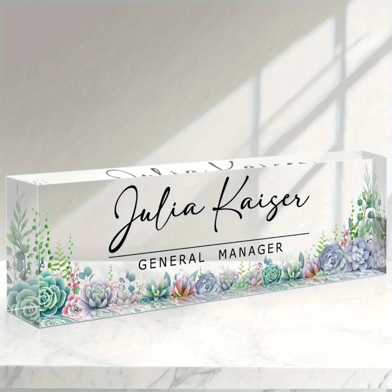 [2D Flat] 1pc Custom Floral De – Desk Name Plate Bewertung und Preis