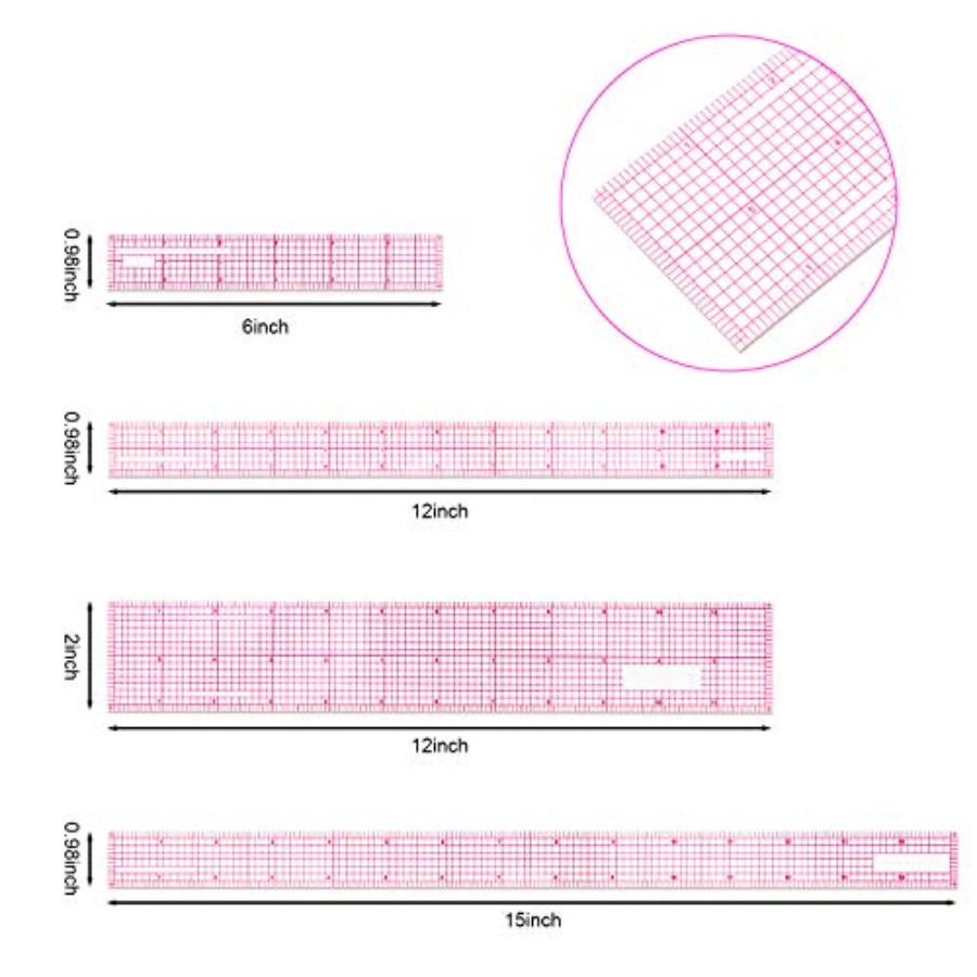 6 Pieces Clear Rulers Sewing T – Ruler Set Transparent Bewertung und Preis