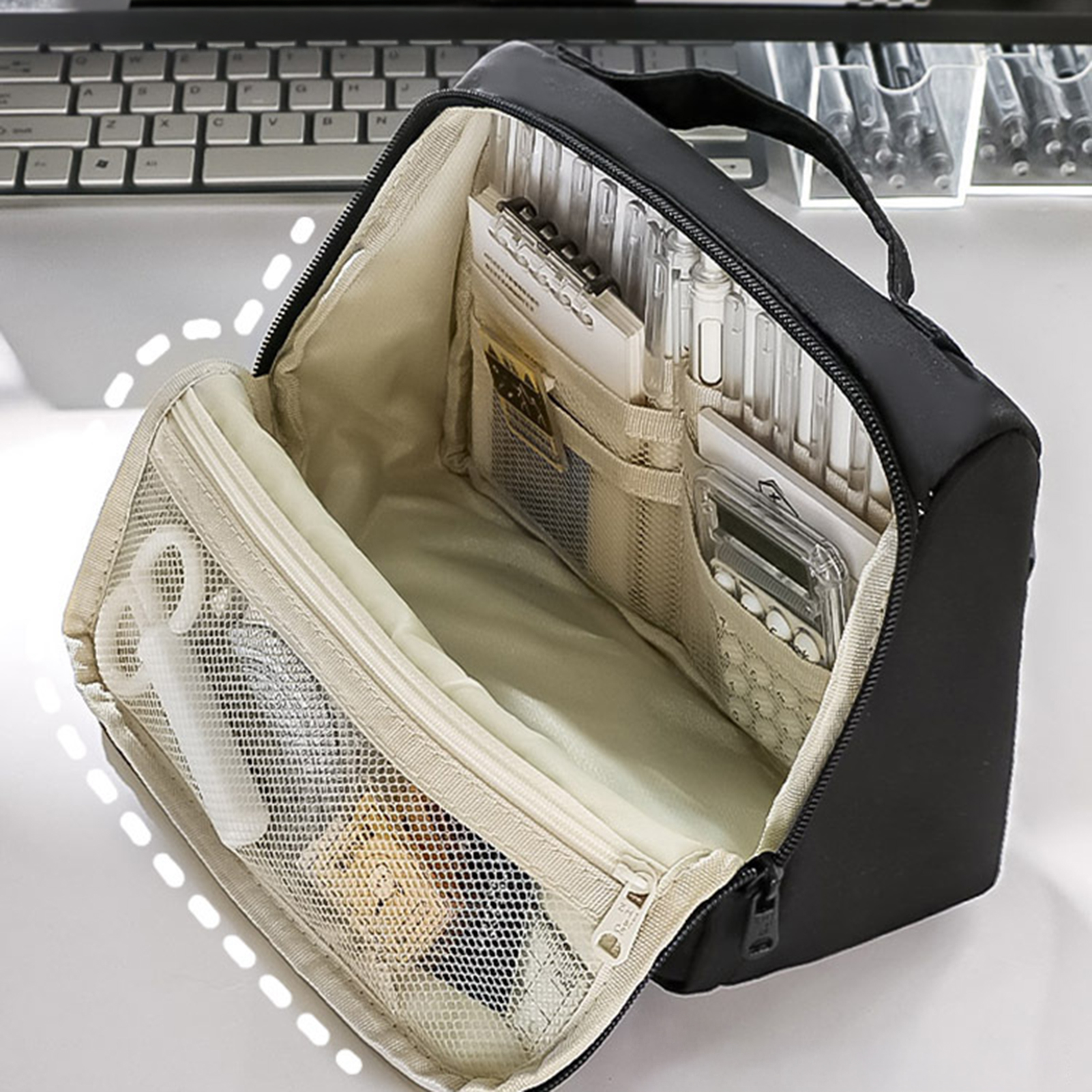 Large Capacity Pencil Case Bla – Pen Pouch Roll Bewertung und Preis