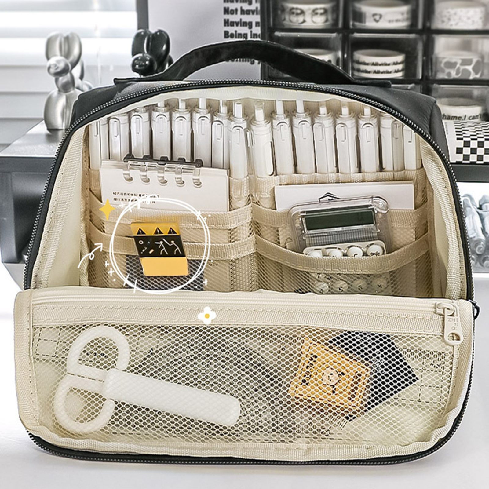 Large Capacity Pencil Case Bla – Pen Pouch Roll Bewertung und Preis