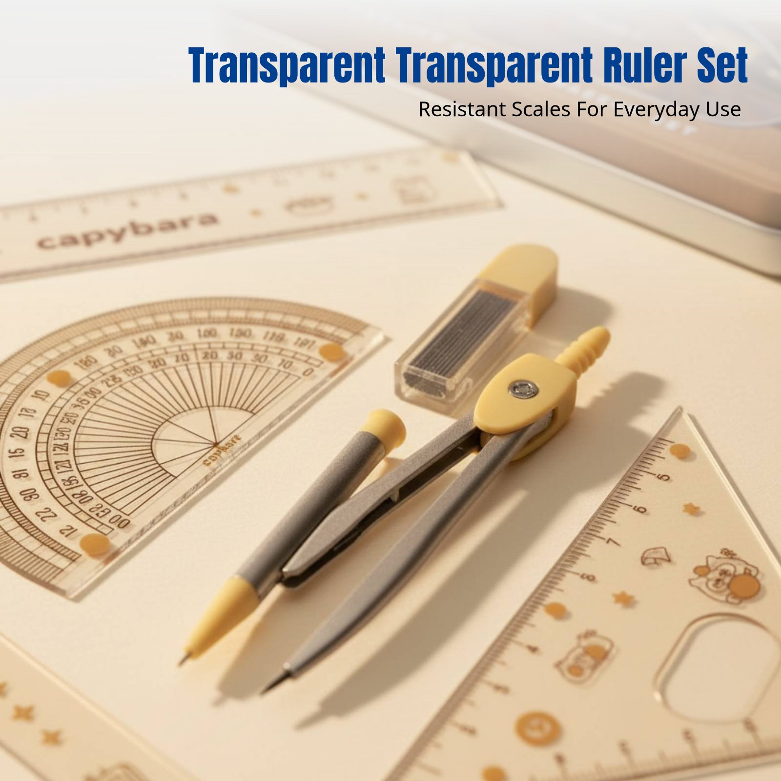 Ruler Set for Students, Cartoo – Ruler Set Transparent Bewertung und Preis