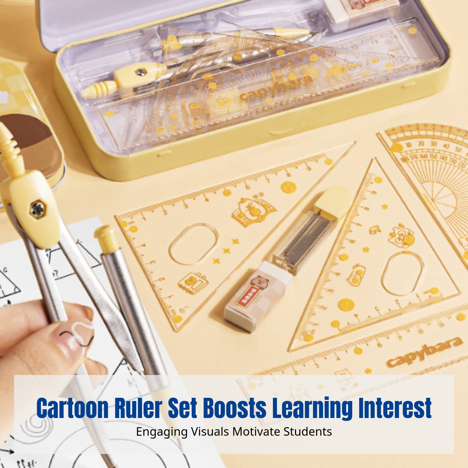Ruler Set for Students, Cartoo – Ruler Set Transparent Bewertung und Preis