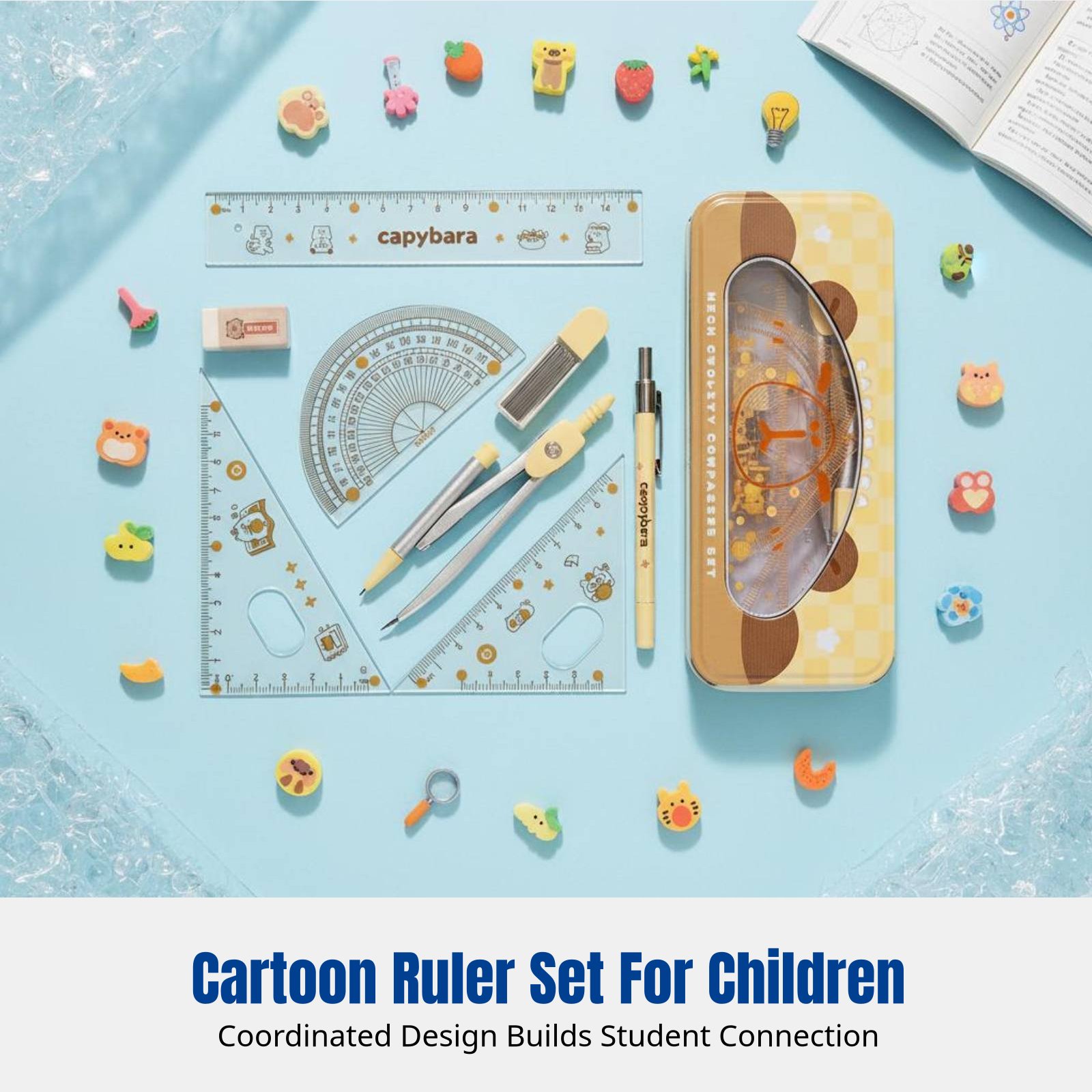 Ruler Set for Students, Cartoo – Ruler Set Transparent Bewertung und Preis