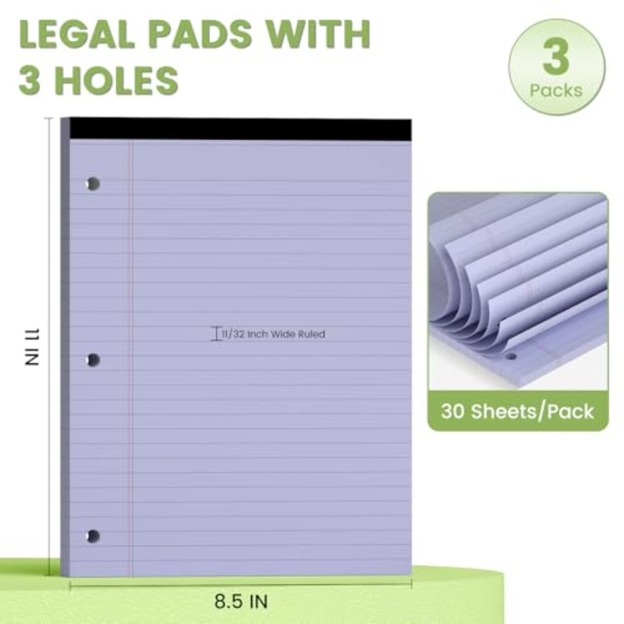 Legal Pads 8.5x11, Purple Lega – Paper Punch 3 Hole Bewertung und Preis