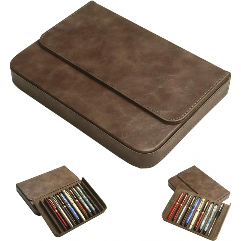 PU Leather 12 Fountain Pen Cas – Pen Pouch Roll Bewertung und Preis